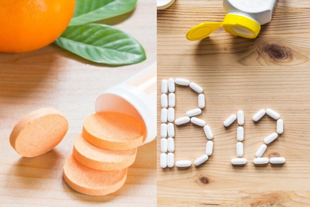 Vitamin C và vitamin B12 không nên được uống cùng nhau, vì nó có thể làm giảm hấp thu của vitamin B12.